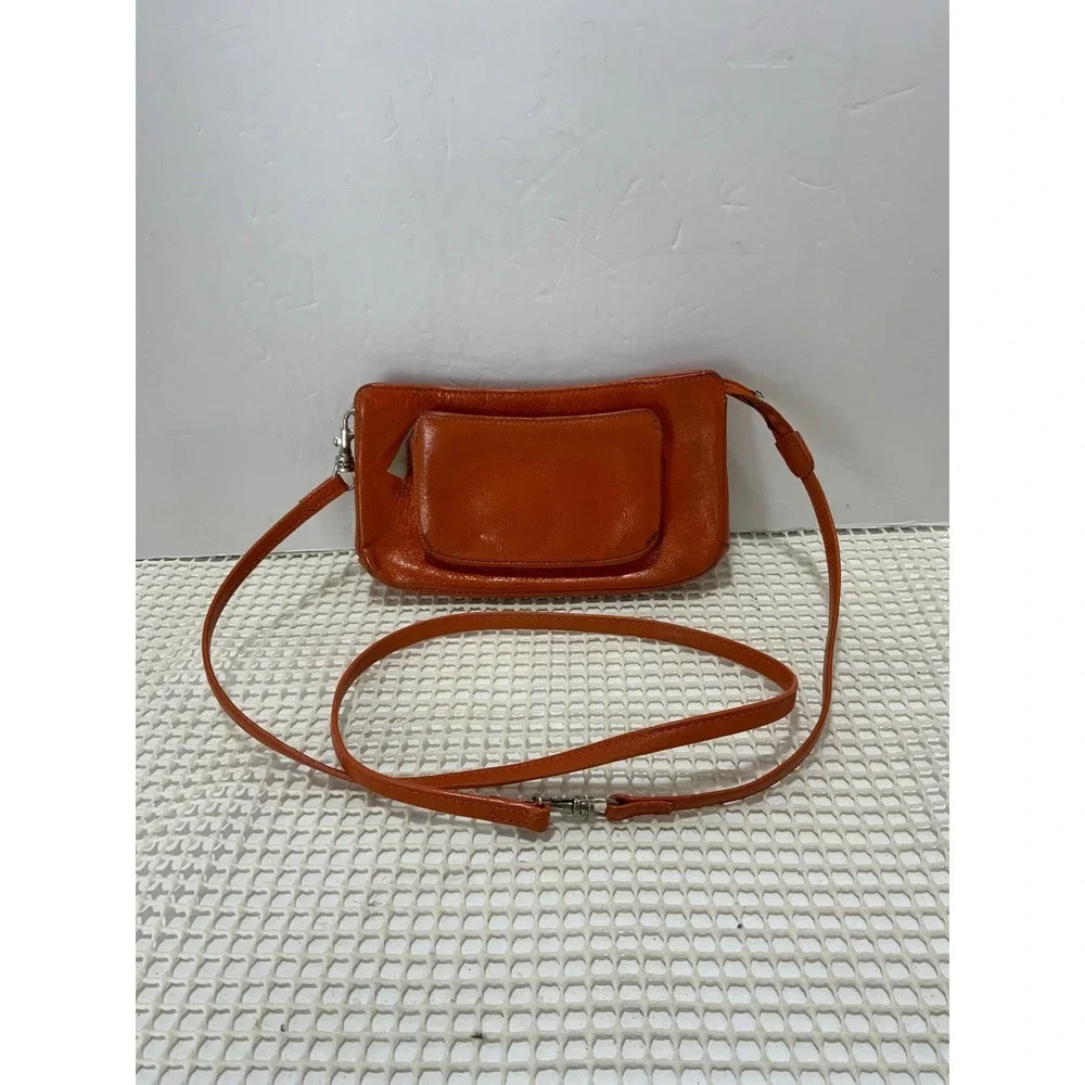 Hobo International tangerine‎ leather Sling Bag Orange
